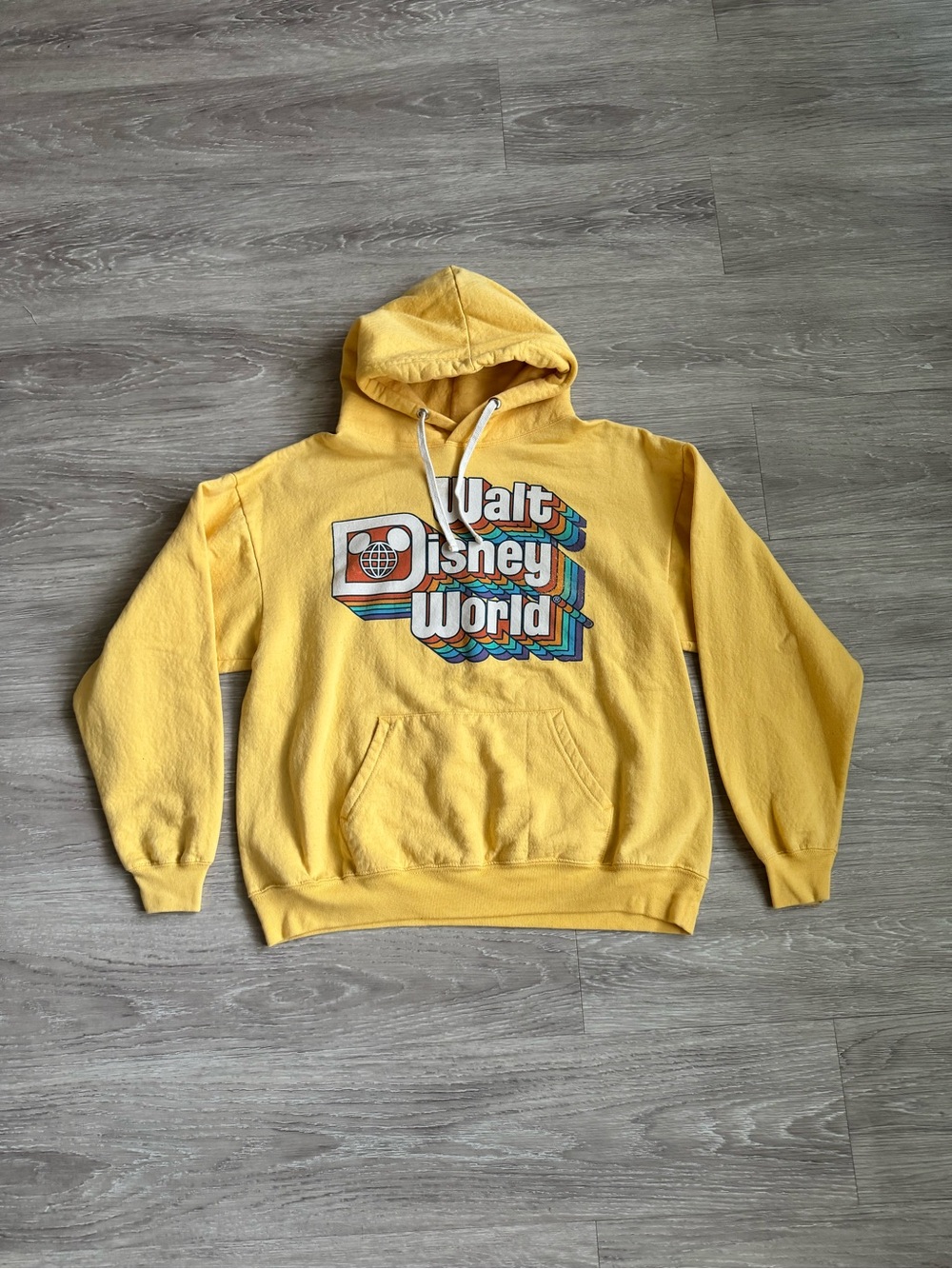 Disney Yellow Walt Disney World Crewneck Hoodie